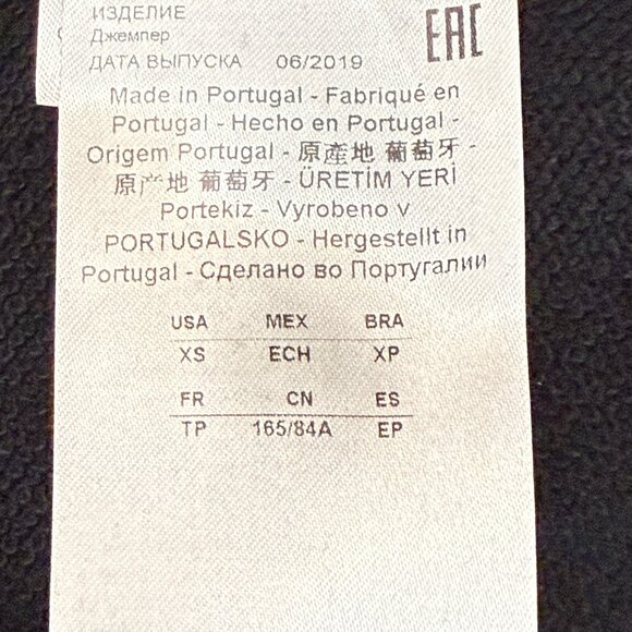 NWOT $179 Authentic A/X ARMANI EXCHANGE Made in PORTGAL Women Black Sweater Sz.? - Picture 8 of 12